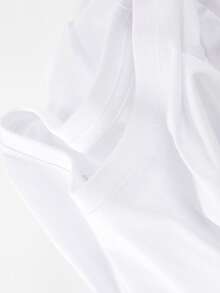 Men's Plus-Size White Casual Top: Short-Sleeve Crew Neck With A Standard, Relaxed Fit. Featuring A Casual Streetwear Aesthetic, It Is Perfect For Weekend Outfits And Island Getaways - 白色 - 查看 2