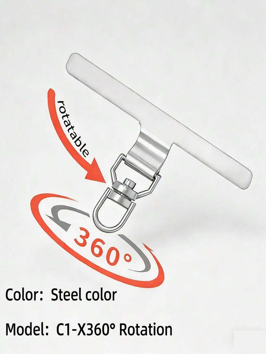 1 Stück Unisex Edelstahl Rotierender Halbkreis Metall Clip Handyhalter, langanhaltend und geeignet für alle Jahreszeiten, Outdoor, Reisen, Zuhause, Büro, Schule, Fitnessstudio, Geburtstagsgeschenk, täglicher Gebrauch - Verschiedenfarbig - Übersicht 1
