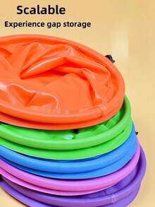 Faltbarer PVC-Eimer, langanhaltend und tragbar, geeignet für Strand, Camping, Picknick, Angeln, Malen, Outdoor-Aktivitäten - Gartenfest, gestufter Pinselwasch-Eimer, nicht gestufter Pinselwasch-Eimer, faltbarer, teleskopischer, gestufter Pinselwasch-Eimer Essentiell - mehrfarbig - Übersicht 5