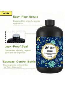 500g/200g/100g Transparent Hard UV Resin, Upgraded Formula, Fast UV Curing, Suitable For Jewelry Making, Crafts Decoration, Hard Clear Adhesive, Activated By Sunlight - Multiple Specifications - View 6
