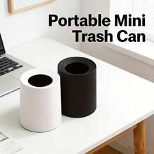 迷你桌面垃圾桶，塑料迷你家用客厅桌面垃圾桶，贴心助手，双层小型垃圾收纳箱，简约风格垃圾桶，适用于厨房、浴室、卧室、客厅、宿舍、办公桌，迷你垃圾桶 - 彩色 - 查看 2
