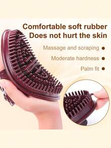 1 Piece / 2 Pieces / 4 Pieces Acupoint Wheel Massage Brush, Manual Full Body, Manual Massager With Double-Sided Design | Non-Electric Massager, Personal Massager, Exfoliating Muscle Tool, Portable, Abdominal Massage Brush, Abdominal And Leg Massage Brush, Massage Brush, Body Massage Tool, Scalp Massage Brush, Abdominal Massage Brush, Christmas Gift, Holiday Gift, Use With Massage Oil - Burgundy - View 3
