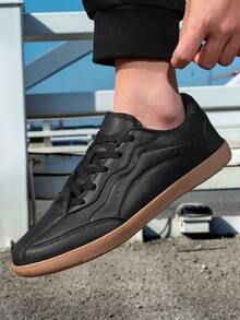 Giày thể thao nam mỏng nhẹ, thoáng khí, kiểu dáng thường ngày, mẫu mới mùa xuân 2026, giày tập luyện cổ thấp đa năng mang đến vẻ ngoài thanh lịch. - màu đen - Xem 11