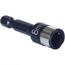 8mm Hex Nut Driver Tool, Non-Magnetic Steel Sleeve With Ball Detent, Precision Hexagon Socket Adapter For DIY Repair Workshop Assembly - Black - View 5