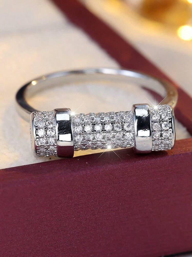 1pc Women's Fashionable Exquisite Horseshoe Design Inlaid Zirconia Multipurpose Daily Wear Jewelry - Ring - View 12