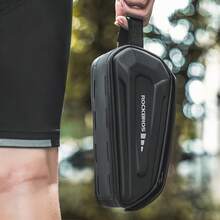 ROCKBROS 自行车手机支架包，EVA 防水自行车手机车把包，兼容 6.8 英寸以下手机 - 黑色 - 查看 9