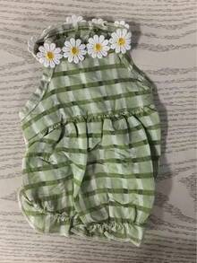 1pc LANGXINGCS Daisy Pattern Pet Dress, Polyester Soft Breathable Comfortable, Suitable For Small/Medium Dogs And Cats, All Seasons - Yellow - View 17