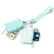 Women's Mini Zip Around Wristlet Wallet With Detachable Mini Wallet & Card Holder Pouches, Ideal Christmas Stocking Stuffer Gift For Travel, Everyday Carry, Keys, Cards And Small EssentialsPocket - TF藍 - 查看 5