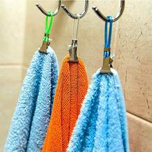 10pcs Towel Clips, Tea Towel Hook, Kitchen Towel Clips, Multi-Coloured Metal Hanging Kitchen Clips, For Kitchen, Cabinets And Bathrooms (5 Colours) - Multicolor - View 5