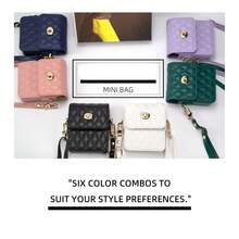 VIETAO Pink Leather Handbag Style Cardholder Crossbody Z Flip Series Mobile Phone Bag Compatible With Samsung Galaxy Z Flip 6 5 4 3 5G Portable Leather Bag With Long Strap Wallet Card Case Spring Gift Anniversary - Pink - View 5