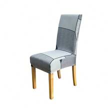 1/4/6pcs Digital Printed Milk Silk High Back Chair Covers, Black White Gray Geometric Lines, Spring Summer Dustproof Elastic Removable & Washable For Dining Room, Living Room, Bedroom, Study - Multicolor - View 12