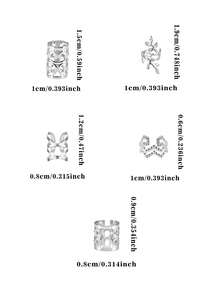 50pcs Alloy Hair Accessories Mix Set, Fantasy Hair Decor, Hair Ties & Clips Suitable For Fantasy Hair Jewelry Decoration - Silver - View 6
