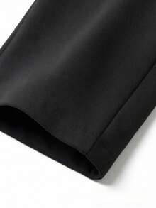 1pc Men's Minimalist Business Style Suit Pants, Spring/Summer Men's Straight Leg Casual Suit Pants - Black - View 5