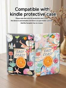 Summer Beach Vacation Pattern Tablet Case Compatible With IPad Air 11-Inch M3 2025 / M2 2024, Air 5th Generation 2022 , (A16) 11 Inch 11th Generation 2025,Compatible With Samsung Galaxy Tab,Kindle Paperwhite 12th Gen 2024, Clear Back ,Fashion Pattern Protective Case,Autlueomatic Sleep And Wake-Up Function, Airbag Protection, Suitable For Gifts And Office Use - Multicolor - View 10