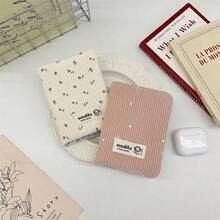 Tarjetero de pana con estampado floral, protector de tarjeta de identificación, billetera de viaje para pasaporte, funda para pasaporte - Multicolor - Ver 11