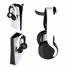 适用于P5、P5 Slim和P5 Pro游戏机的耳机挂架（2个装），简约耳机挂钩支架，适用于数字版和光盘版游戏机，节省空间的游戏机耳机支架，适合游戏桌面设置 - 查看 5