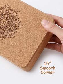 Cork Yoga Blocks With High-Density Support Non-Slip Yoga Block For Women Men Pilates Block With Rounded Edges Design Foam Bricks For Pilates Meditation Balance Stretching Deep Poses Dance Gym Home Yoga Equipment Workout Dance Essentials Accessory - Khaki - View 4
