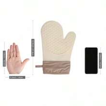 1pc Anti-Scald Microwave Oven Gloves, Heat Resistant Kitchen Baking Gloves,Resistant Silicone Oven Mitts - Home Kitchen, Non-Slip Kitchen Items, Festive Holiday Cooking Gifts Friendly For Home And Kitchen Organization - View 11