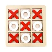 2025 New Arrival, 1pc Wooden XO Tic Tac Toe Game Set, Suitable For Gatherings, Parties - Birthday Gift, Gift, Easter Gift, Perfect Gift, Graduation Gift - Black and White - View 13