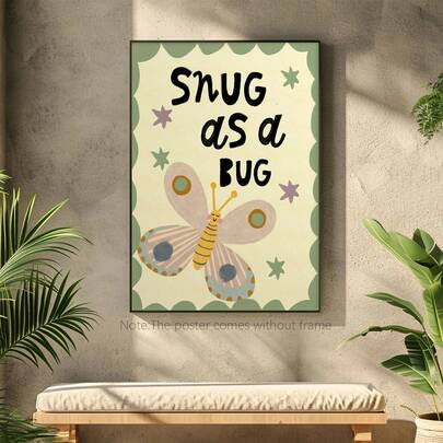 一幅充满童趣的画作，带有蝴蝶图案，蝴蝶艺术作品。