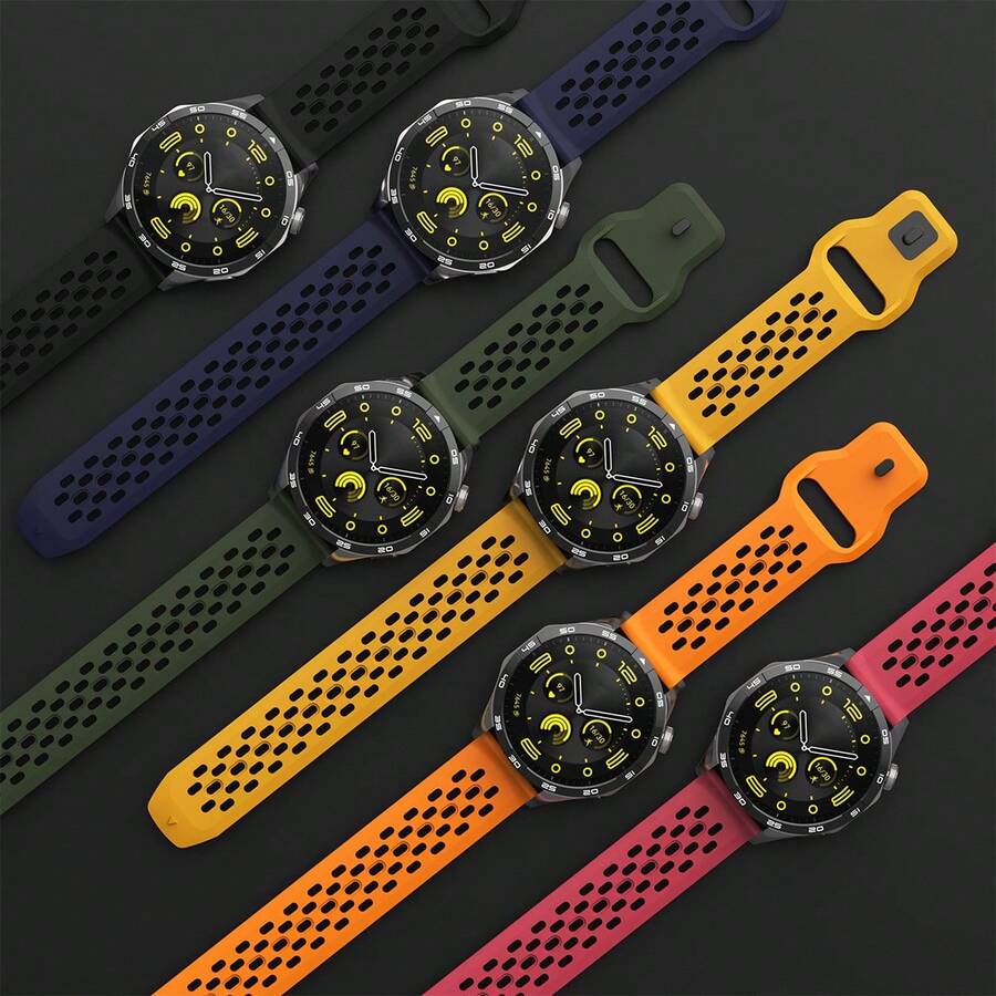 1PC 22mm Fashion Silicone Watch Band Compatible With Samsung Galaxy Watch 6 5 4 And Compatible With Huawei Watch GT4 GT3 GT2 Pro - 22mm - View 1