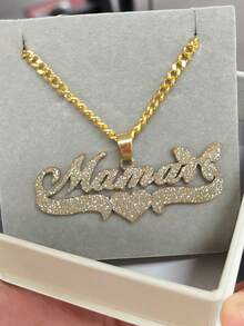 1. Dây chuyền thép không gỉ mờ tối giản cá nhân hóa, mặt dây chuyền mạ vàng khắc tên tiếng Anh theo yêu cầu, hình trái tim hoặc hình bướm, thời trang, co giãn, đơn giản, giản dị, cá nhân hóa, một món quà độc đáo dành cho bạn gái, mẹ, gia đình, bạn bè, con gái nhân dịp kỷ niệm, Ngày Valentine, Ngày của Mẹ, sinh nhật, lễ tốt nghiệp, đeo hàng ngày, đám cưới. - Nhiều màu - Xem 6