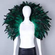 1 chiếc khăn choàng lông vũ, thích hợp cho cosplay, dạ hội hóa trang phong cách punk, lễ hội Carnival và các dịp khác, khăn choàng vai lông vũ, phụ kiện trang phục biểu diễn phong cách punk, lễ hội Carnival. - Loại M - Xem 25