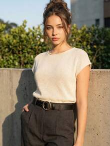 Women's Belt Set With Gold Metal Polka Dots, Synthetic Leather, Minimalist, Fashion Blogger Style, Unisex, Daily Use, Simple, Casual, 2024, Popular, Beautiful, Seasonal, Black, White, Brown, Caramel, Pink, Current Size, Stitched, Occasional, Versatile, Decorative, Vintage, 247 - 套件 5 件 - 查看 10