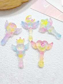 10/20/30 pièces Accessoires en résine de baguette magique cristal transparent dégradé, Pinces à cheveux DIY, Coiffes, Tasses, Porte-clés, Pendentifs, Décorations - Multicolore - Voir 3