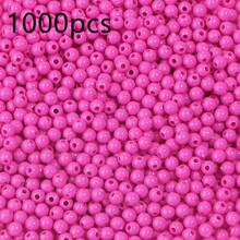 1000 Stück/Packung einfarbige runde Acrylperlen, 4mm bunte lose Perlen für DIY Armbänder, Halsketten, Handyketten, Schlüsselanhänger Abstandsperlen - Einfarbige runde Perlen - Übersicht 12