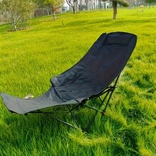 1pc Foldable 2-In-1 Camping Cot Chair, Adjustable Sleeping Recliner With Detachable Footrest, Adult Outdoor Portable Leisure Chair Bed With Storage Bag, Suitable For Fishing, Hiking, Camping, Memorial Day Outdoor Gear, Road Trip Essentials, Backyard Relaxation - Multicolor - View 3