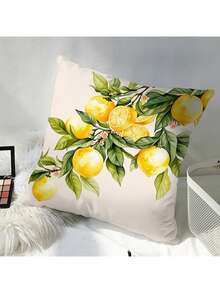 4pcs Summer Lemon Pattern Pillow Covers, Nordic Minimalist Style Sofa Cushion Covers, Washable (Pillow Inserts Not Included) - Multicolor - View 7