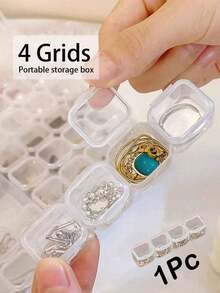 1pc Mini Jewelry Storage Box, Jewelry Display Travel Zipper Case For Earrings Necklaces Rings, Portable Leather Jewelry Box, Cosmetic Storage Bag, Mini Pouch, Travel Makeup Case, Makeup Brush Bag, Cosmetic Container, Makeup Bag, Travel Essentials, Women Accessories, Holiday, Winter, 2024 Back To School Supplies Make Up Bag - Multicolor - View 9