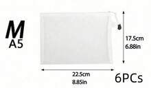 12 piezas de bolsas con cremallera de malla, bolsitas con cremallera de malla de PVC, sobres con cremallera de malla de plástico impermeable, carpetas, bolsas organizadoras de malla de uso múltiple, bolsas de almacenamiento de documentos transparentes, de vuelta a la escuela, bolsas con cremallera para archivos, bolsas de clasificación de juguetes rompecabezas, estuches, carpetas, bolsas de almacenamiento de artículos de oficina, bolsas de regalo - Multicolor - Ver 12