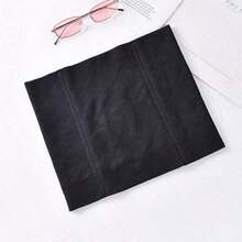 Black Seamless Waist Trainer Belt, Anti-Roll Design, Light Compression, Effective Abdomen Shaping, Waist Cincher, Fitness Accessory - màu đen - Xem 3