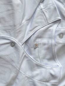Atonmore 8pcs/Set Men's White Baseball Jacket, Casual Sports Sweatshirt With Button And Embroidery, Training And Match Sportswear Fall - White - View 3
