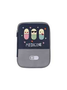 Portable Medical Bag With Cute Pill Print, Compact First Aid Kit, Convenient Storage Bag For Travel And Home Use, Small Medicine Pouch, Emergency Pack, Multi-Color Options, Suitable For Daily/Outdoor/Travel Use, Essential For Health-Conscious And On-The-Go Users, Great Gift For Mother's Day, Valentine's Day, Daily Medical Organization - Multicolor - View 13