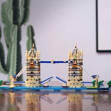 YZ City Architecture Tower Bridge Miniatur Blok Bangunan Set Perakitan Berlian Landmark Terkenal Dunia Model Bangunan Ikonik 1833 Potongan - MultiWarna - View 7