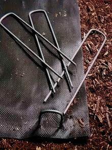 80pcs Heavy Duty U-Shaped Garden Nails, Metal Garden Pegs, Suitable For Securing Garden Fabrics, Fences And Lawns, Heavy Duty Yard Nails For Controlling Fabrics And Lawn Decor - U-shaped Ground Stakes - View 4