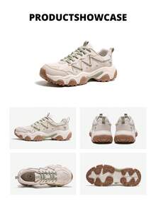 CAMEL CROWN Spring Breathable Men's Mesh Thick-Soled Chunky Shoes Outdoor Casual Sports Shoes - Light Green - View 6