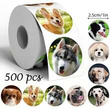 500 miếng dán hình mèo và chó dễ thương, hình tròn 1 inch, 8 kiểu, dùng để dán lên phong bì, tạp chí, ốp điện thoại, cốc nước, mũ bảo hiểm máy tính, trang trí sổ lưu niệm DIY, bao bì quà tặng tiệc tùng, miếng dán PVC chống thấm nước. - Thú cưng dễ thương - Xem 10
