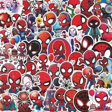 52pcs Spider-Man Waterproof Stickers, Suitable For Laptop, Luggage, Bicycle, Cute Cartoon Sticker Set - Multicolor - View 3