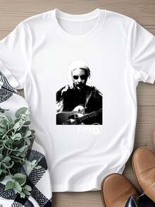 T-shirt femme imprimé affiche John 5 Noir T-shirt à manches courtes Toutes tailles de S à 5XL JJ3304 Manches longues ou courtes - Blanc - Voir 1