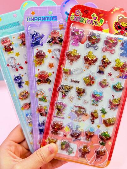 Hình dán 3D/Tự làm, Hình dán đính đá, Hình dán trang trí ốp điện thoại hình kim cương, Hình dán trang trí hoạt hình dễ thương dập nổi hình pha lê, Quà tặng ngày lễ, Hình dán trang trí máy tính, Hình dán trang trí bàn làm việc, Hình dán trang trí văn phòng, Cuộn hình dán trang trí đa chức năng dễ thương, Hình dán bóp, Hình dán kẹo bóp, Hình dán dán (Một số kiểu có thể có sự khác biệt về màu sắc, giao hàng ngẫu nhiên)