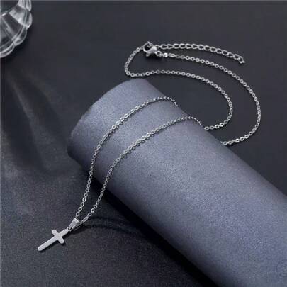男士十字架吊坠项链，经典百搭简约日常佩戴，情侣礼物
