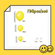 120pcs Yellow Balloon Arch Set, Celebration Latex Balloons, Suitable For Birthday/Bee Festival Party/Wedding/Outdoor Party, Customizable Color Combination Decoration Balloons - View 8