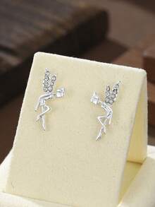 1对女士优雅耳环，波西米亚风，精致翅膀和触角设计，简约日常及派对饰品 - 耳環 - 查看 3