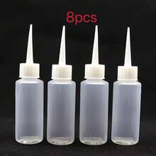 1/4/8/15pcs 50ml Plastic Squeeze Bottles - Leak-Proof, Hand Wash Only, Precise Dispensing Bottles, Suitable For Crafts, Painting And Kitchen Use - Clear - View 7