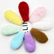 Reversible Cute Plush Rabbit Ear Hair Clips, DIY Children Hair Accessories - Multicolor - View 7