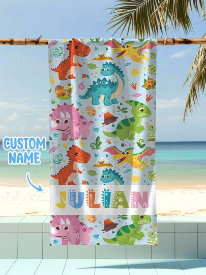 A Personalized Children's Beach Towel, A Perfect Summer Birthday Gift, Suitable For All Kinds Of Summer Occasions. Customize Beach Towels And Accessories For The Beach, Pool, Travel, Camping, Yoga, And More.